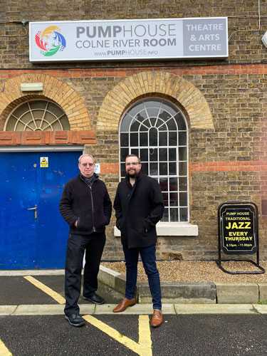 Pump House Theatre’s Jason Brameld (left) with Zero 88’s Tyler Holpin