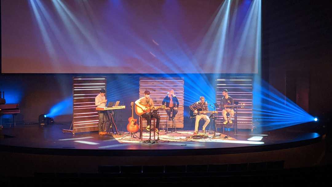 The lighting rig is anchored by Chauvet Professional fixtures The lighting rig is anchored by Chauvet Professional fixtures