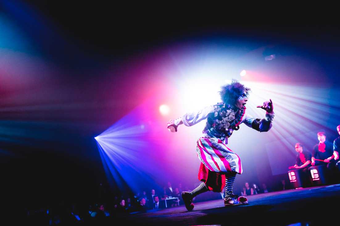 A one-off Cirque du Soleil-style show was presented for Cordeel's 1,600 employees A one-off Cirque du Soleil-style show was presented for Cordeel's 1,600 employees