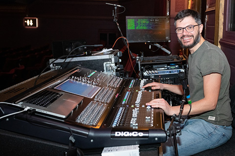 FOH engineer Davide Lombardi