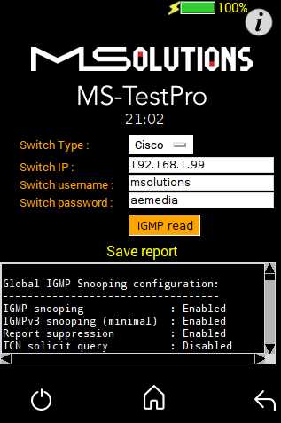 The initial software release is compatible with Cisco network switches