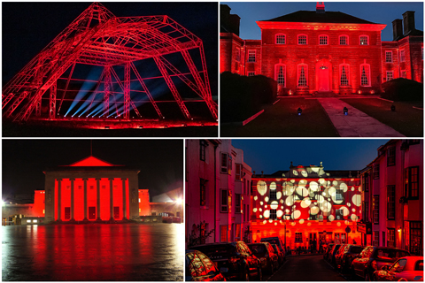 Glastonbury’s Pyramid Stage (photo: Sevim Sangwell); Antrobus House (photo: Peachy Productions); Brighton Old Market (photo: Jim Carey); Guildhall Southampton (photo: AMG)