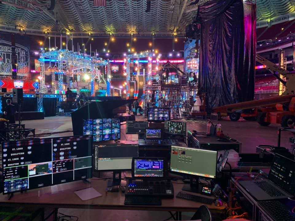 Season 12 of American Ninja Warrior was filmed at The Dome at America’s Centre in St. Louis Season 12 of American Ninja Warrior was filmed at The Dome at America’s Centre in St. Louis