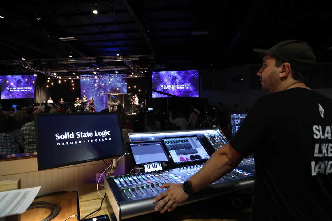The church has installed two Solid State Logic Live series digital mixing consoles in its Global Prayer Room The church has installed two Solid State Logic Live series digital mixing consoles in its Global Prayer Room
