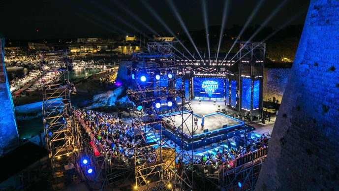 The artists performed inside Aragonese Castle in Otranto The artists performed inside Aragonese Castle in Otranto