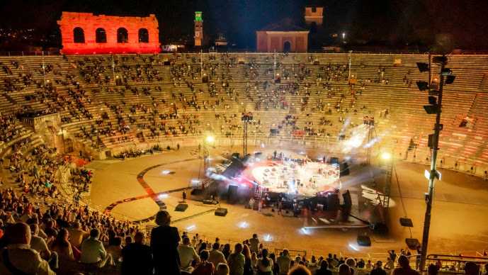 The event was staged in the Arena di Verona