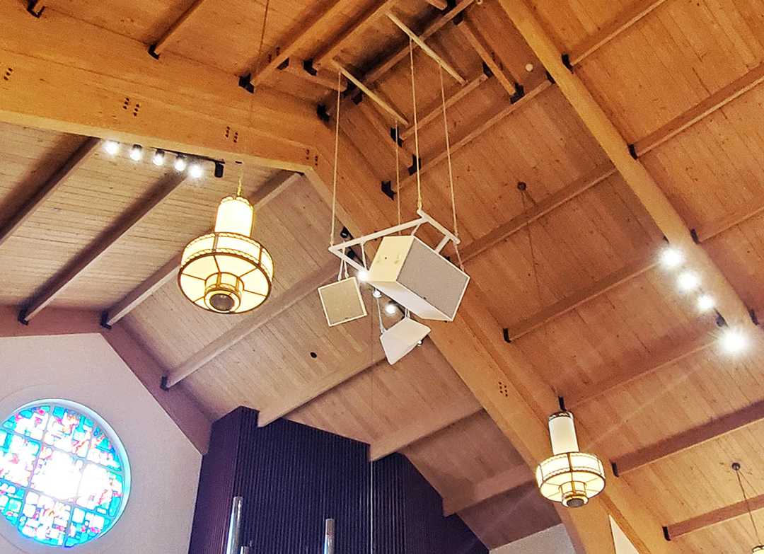 The church installed a new sound system earlier this year