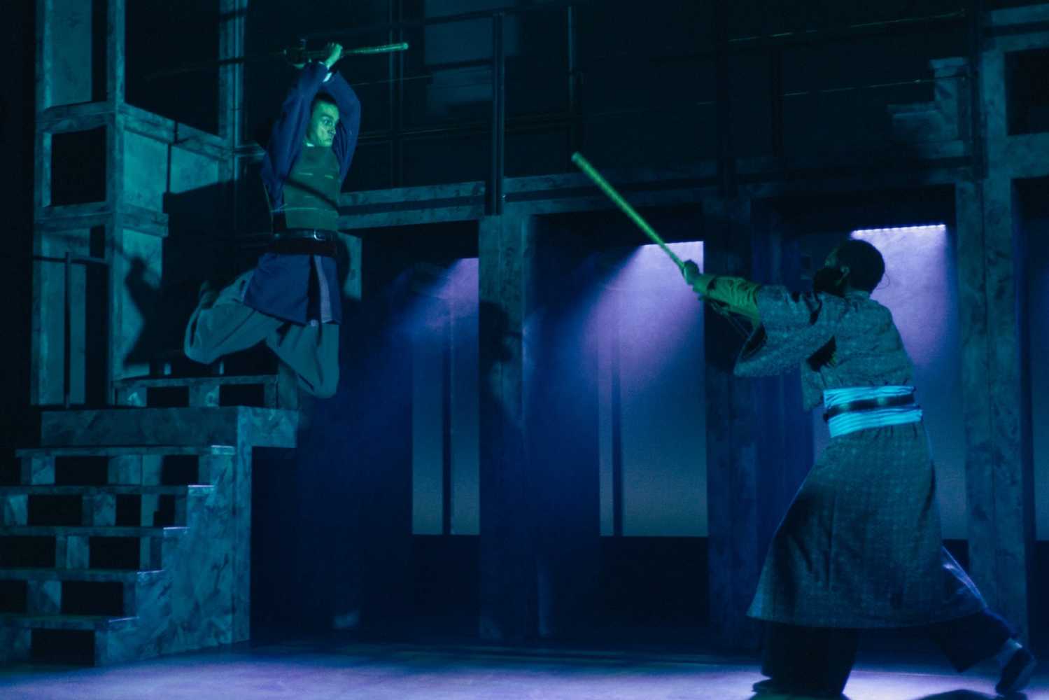 In a dark, brooding play such as Macbeth, evocative lighting is key In a dark, brooding play such as Macbeth, evocative lighting is key