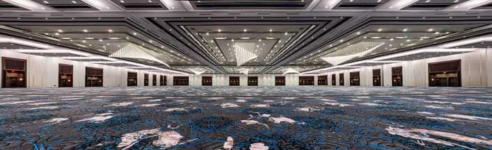 Caesars Forum conference centre boasts the two largest pillarless ballrooms in the world