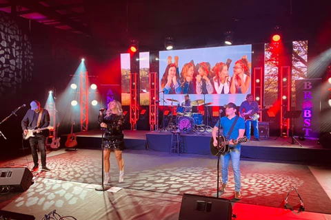 Annie Brobst and The Jake Ash Band on stage