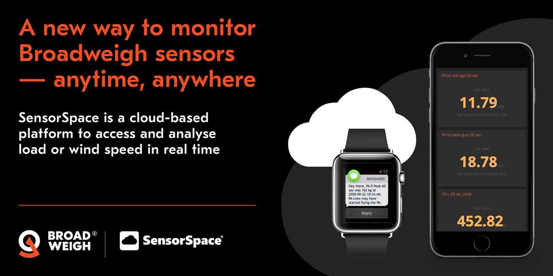 SensorSpace can be used to remotely monitor the status of any Broadweigh sensor