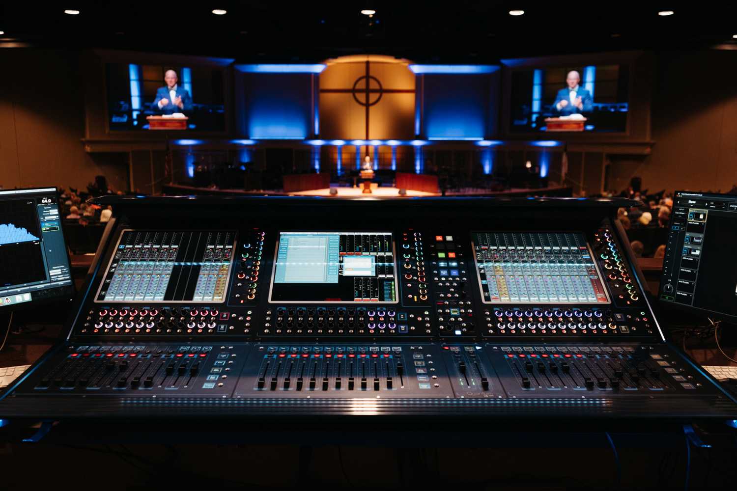 The Denton Bible Church in Dallas, has undergone a redesign of its audio capabilities (photo: Landry Amick) The Denton Bible Church in Dallas, has undergone a redesign of its audio capabilities (photo: Landry Amick)