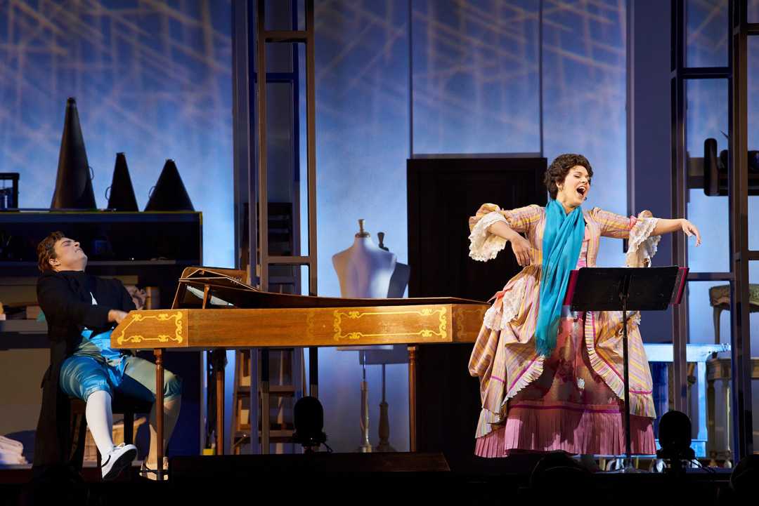 The Barber of Seville was performed on a custom-built stage I Photo: Stefan Cohen The Barber of Seville was performed on a custom-built stage I Photo: Stefan Cohen