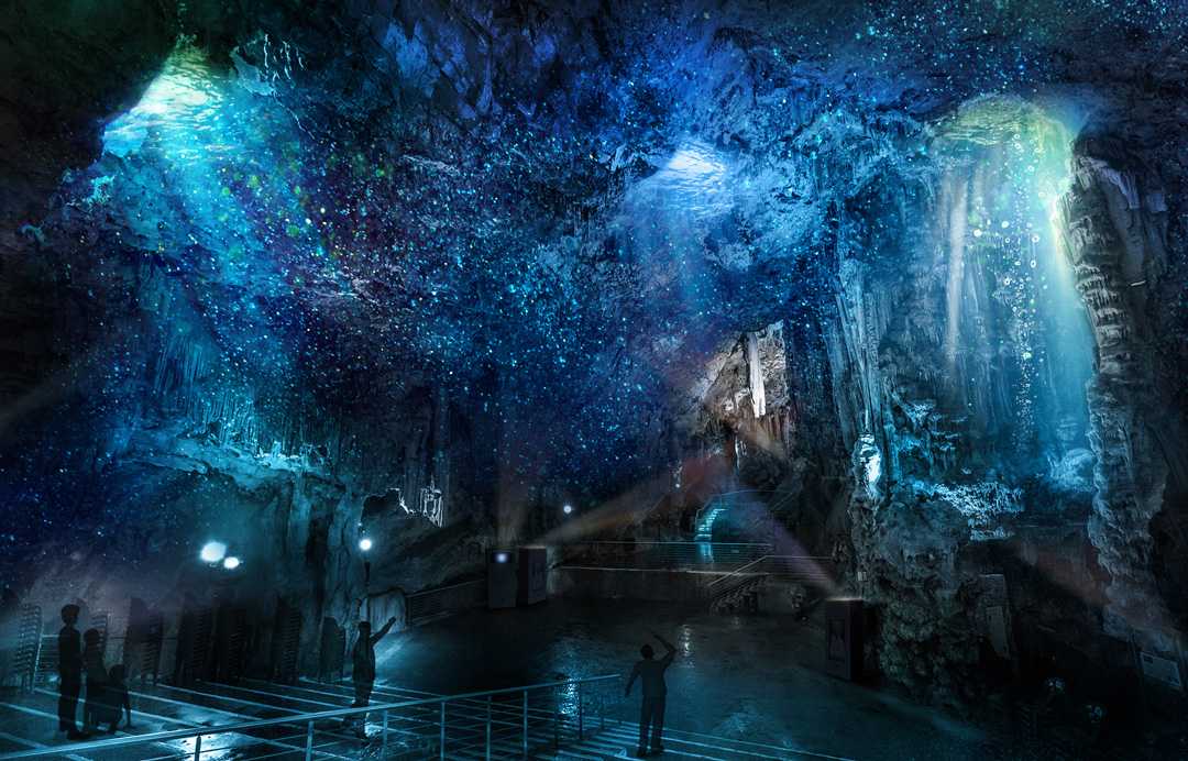 Through light, visitors will observe the life and development of the rock formations Through light, visitors will observe the life and development of the rock formations