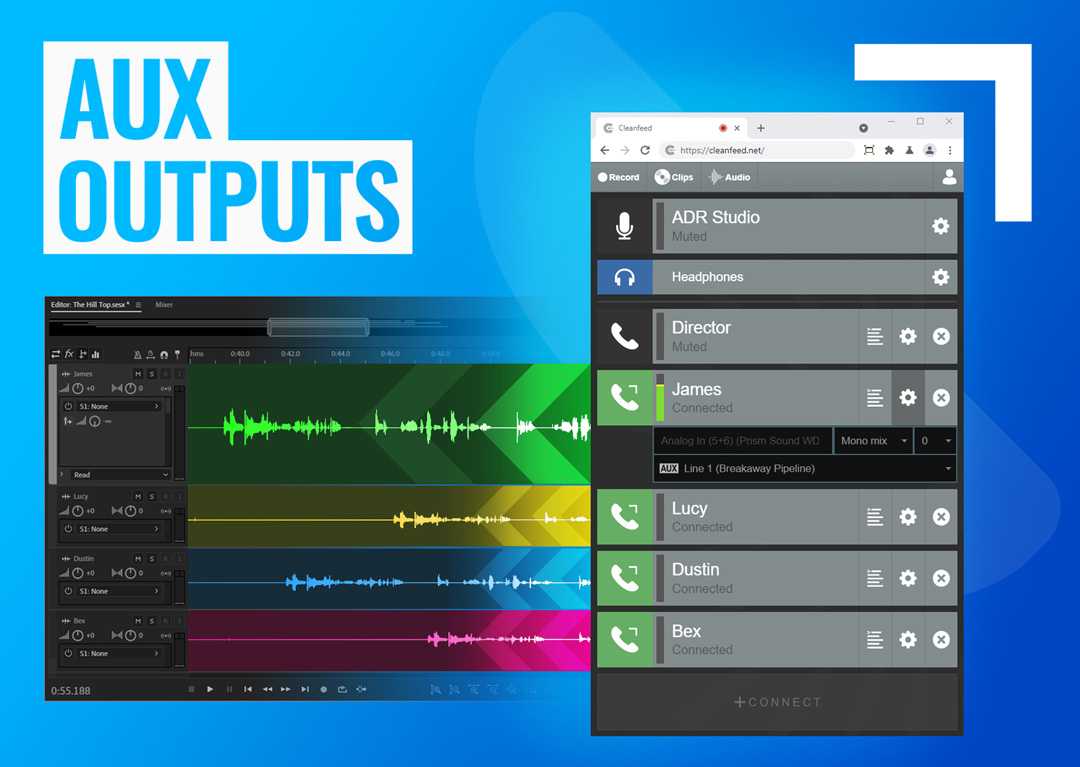 Cleanfeed Aux Outputs has helped many sound engineers to connect to remote actors