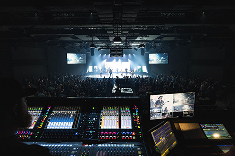 The newly installed DiGiCo Quantum338