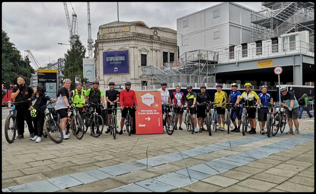 Fourteen cyclists made the journey, representing Autograph, Avolites, Backup, Collaborative creations, Creative Technologies, Event Decision, PLASA, SFL, SLX, TSL and White Light