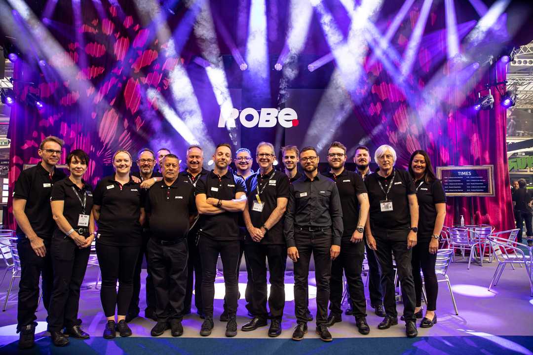 The Robe team enjoy busy three days at PLASA Show 2021 (photo: Louise Stickland)