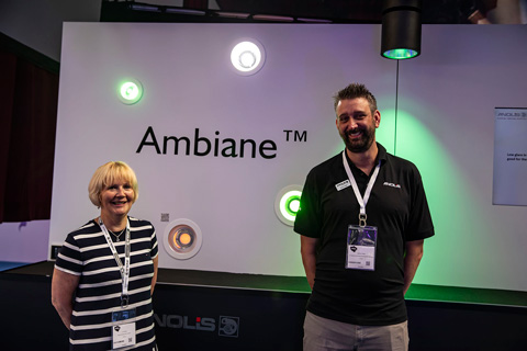 Anolis’s Jo Harding and Ashley Popple at PLASA Show 2021