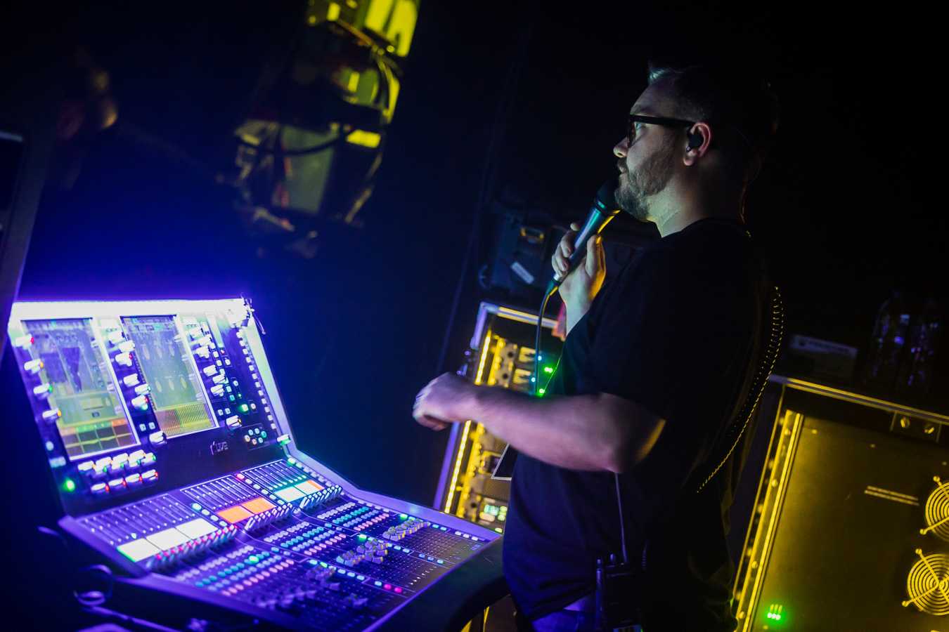 Monitor engineer Chris Sennett