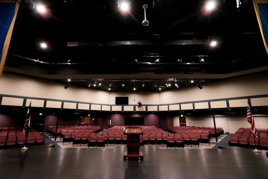 The main auditorium at Ridgeview