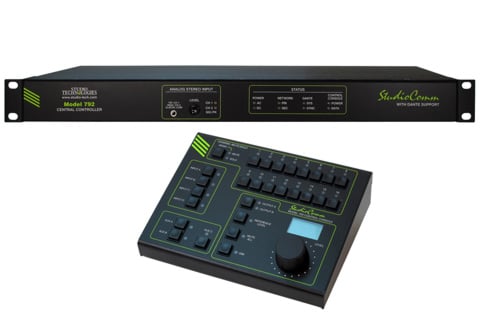 The StudioComm system with Dante support, consists of the Model 792 central controller and the Model 793 control console