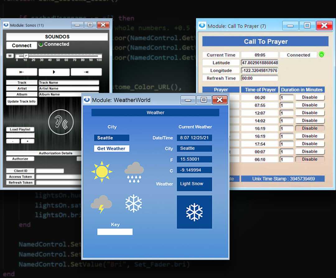 Intelligent Modules expand the capabilities of a DSP to provide customisable control of third-party products and manipulation of control data within a system