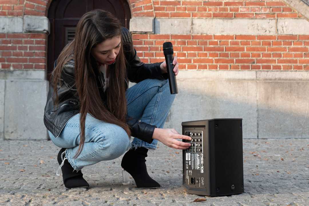 The battery-powered DAP PSS-106 is designed to be “a compact and versatile loudspeaker”