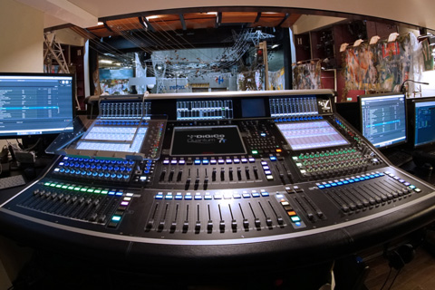 The recently installed DiGiCo Quantum 7T at Theater Basel