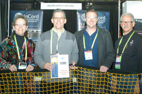 BTS board members Lori Rubinstein, Tracey Cosgrove, Todd Spencer, Eddie Raymond and Tobin Neis flanking InCord’s Joe Menhart