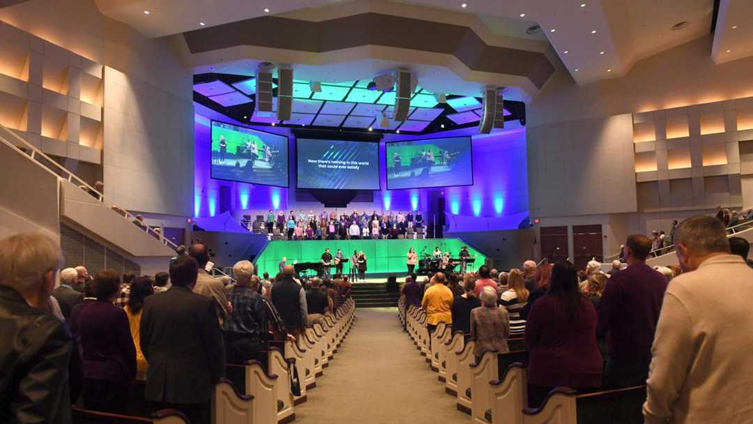 Baton Rouge’s Istrouma Baptist Church main campus features a 1,600-seat main sanctuary Baton Rouge’s Istrouma Baptist Church main campus features a 1,600-seat main sanctuary