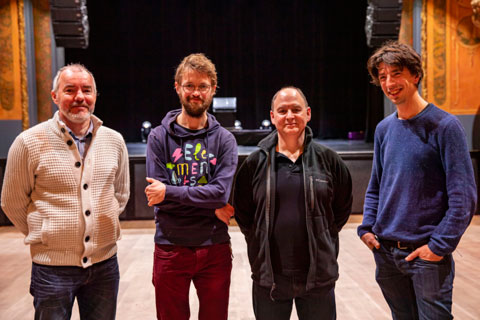 Kris Noerens (Controllux), Jarne Pollet, Peter Vanhove and Karel Clemminc (photot: Louise Stickland)