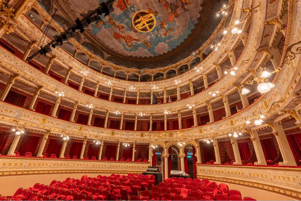The theatre is a part of the European Route of Historic Theatres The theatre is a part of the European Route of Historic Theatres