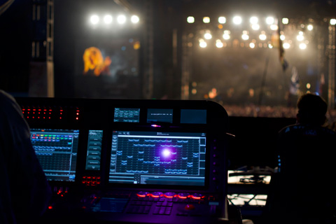 A total of nine Avolites consoles and four media servers were specified for this year’s Glastonbury