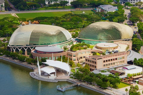 Esplanade is a major centre for the performing arts, located at Marina Bay