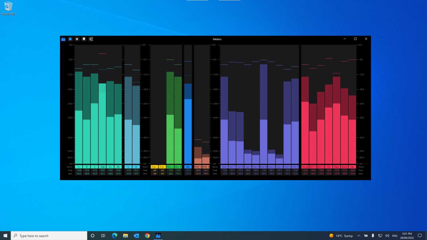 DMeter is built using Dante Application Library