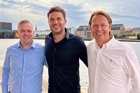 Johan Colmeus, COO, LiteNordic; Frederik Afif, international sales manager, Elation and Espen Bechmann, sales director, LiteNordic