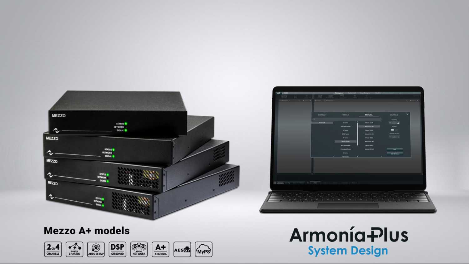 With ArmoníaPlus 2.5, users can design systems with the new Mezzo A+ models