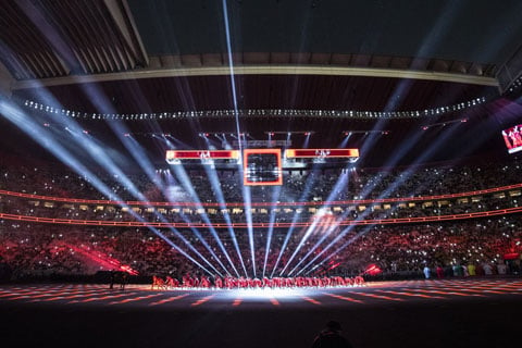 The Opening Ceremony for FIFA World Cup Qatar 2022 featured large complements of Claypaky fixtures