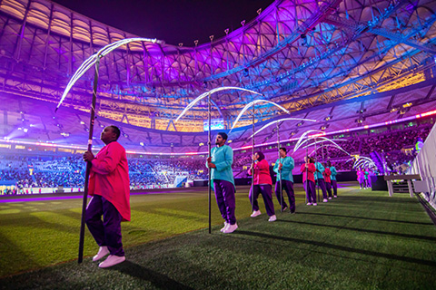 The event marked the official unveiling of the World Cup uniform for staff and volunteers