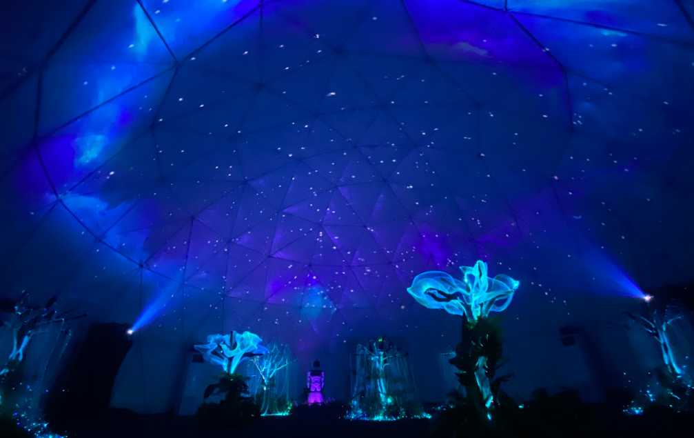 The AV showcase took place in an inflatable dome