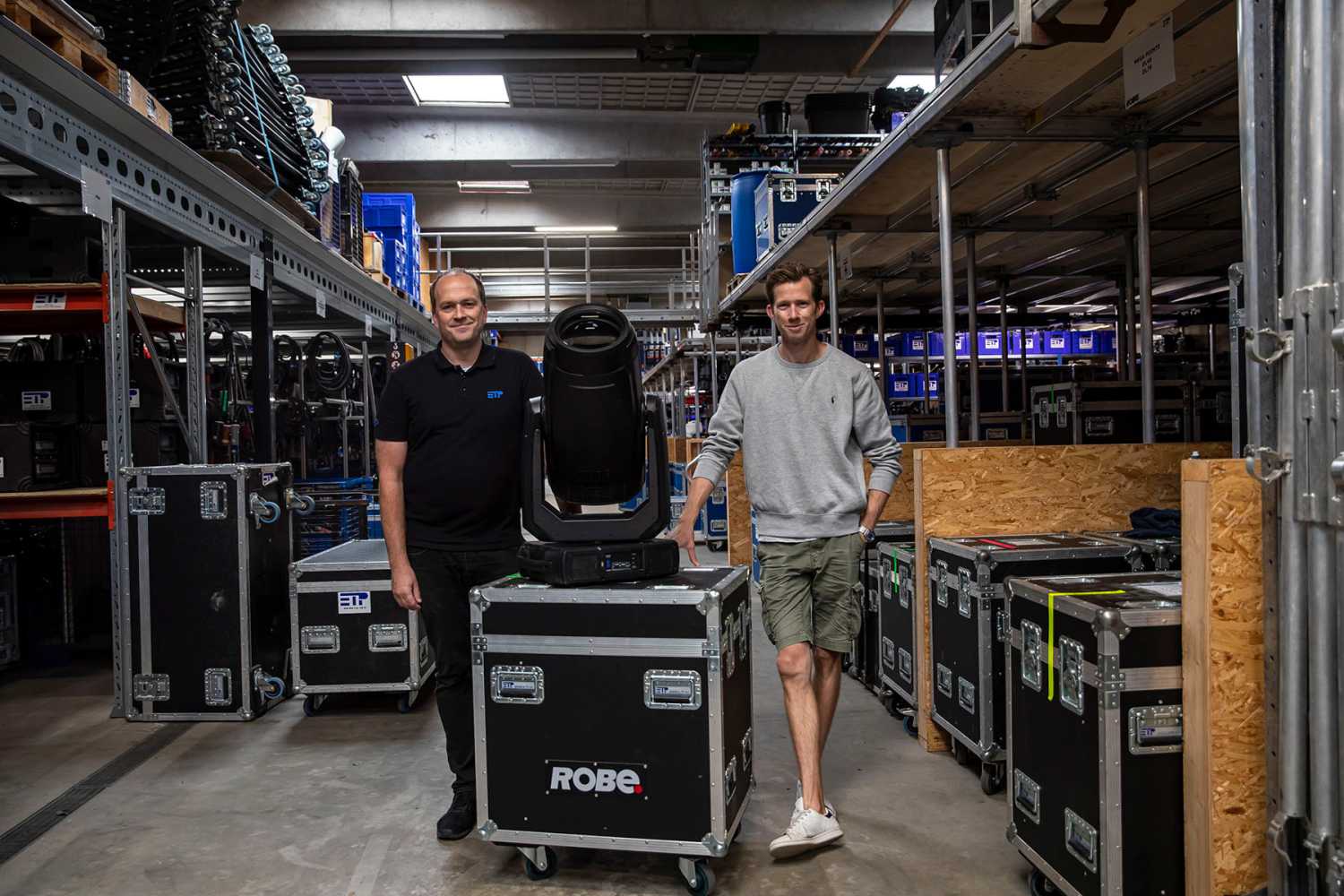 ETP general manger Mikael Windfeldt (right) with head of lighting Emil Finsen (photo: Louise Stickland)