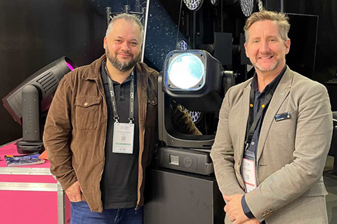 Vigsø's Kenneth Jakobsen and Ayrton's Matt Hallard at ISE 2023