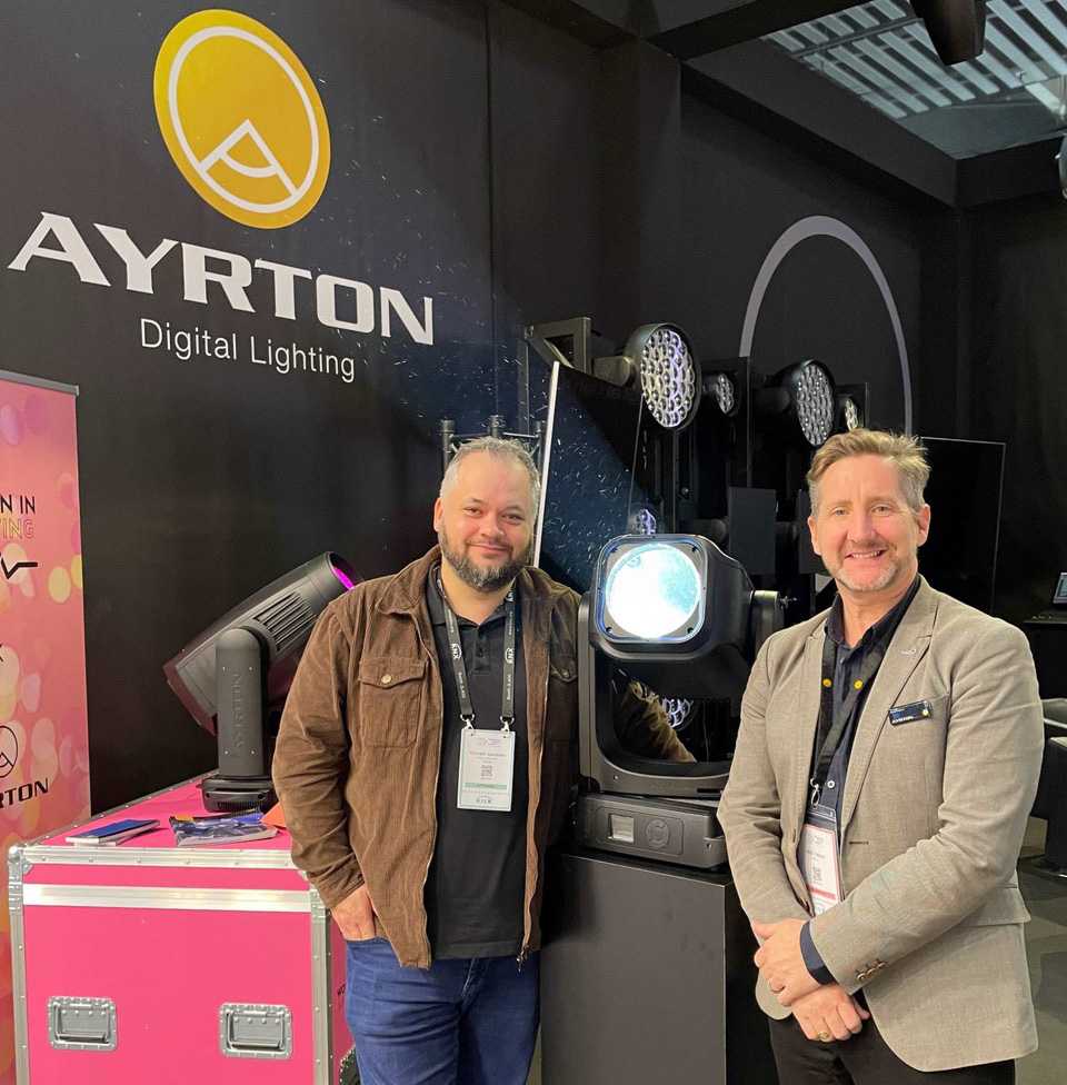 Vigsø's Kenneth Jakobsen and Ayrton's Matt Hallard at ISE 2023