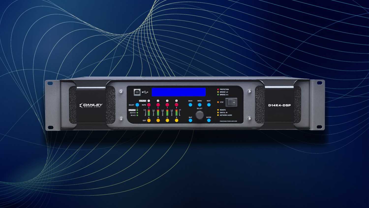 ‘The D series amplifiers provide high-end sound reinforcement for installation and touring use’ ‘The D series amplifiers provide high-end sound reinforcement for installation and touring use’