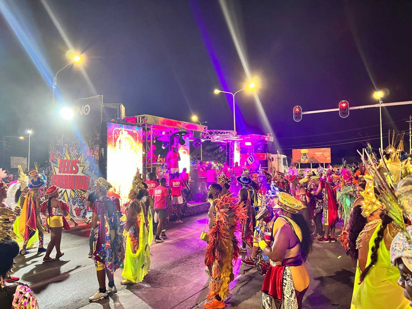 The carnival’s parades snake through the streets of the island’s capital city, Willemstad