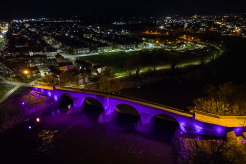 Stirling Old Bridge on the River Forth is one of the most important crossing points in Scotland