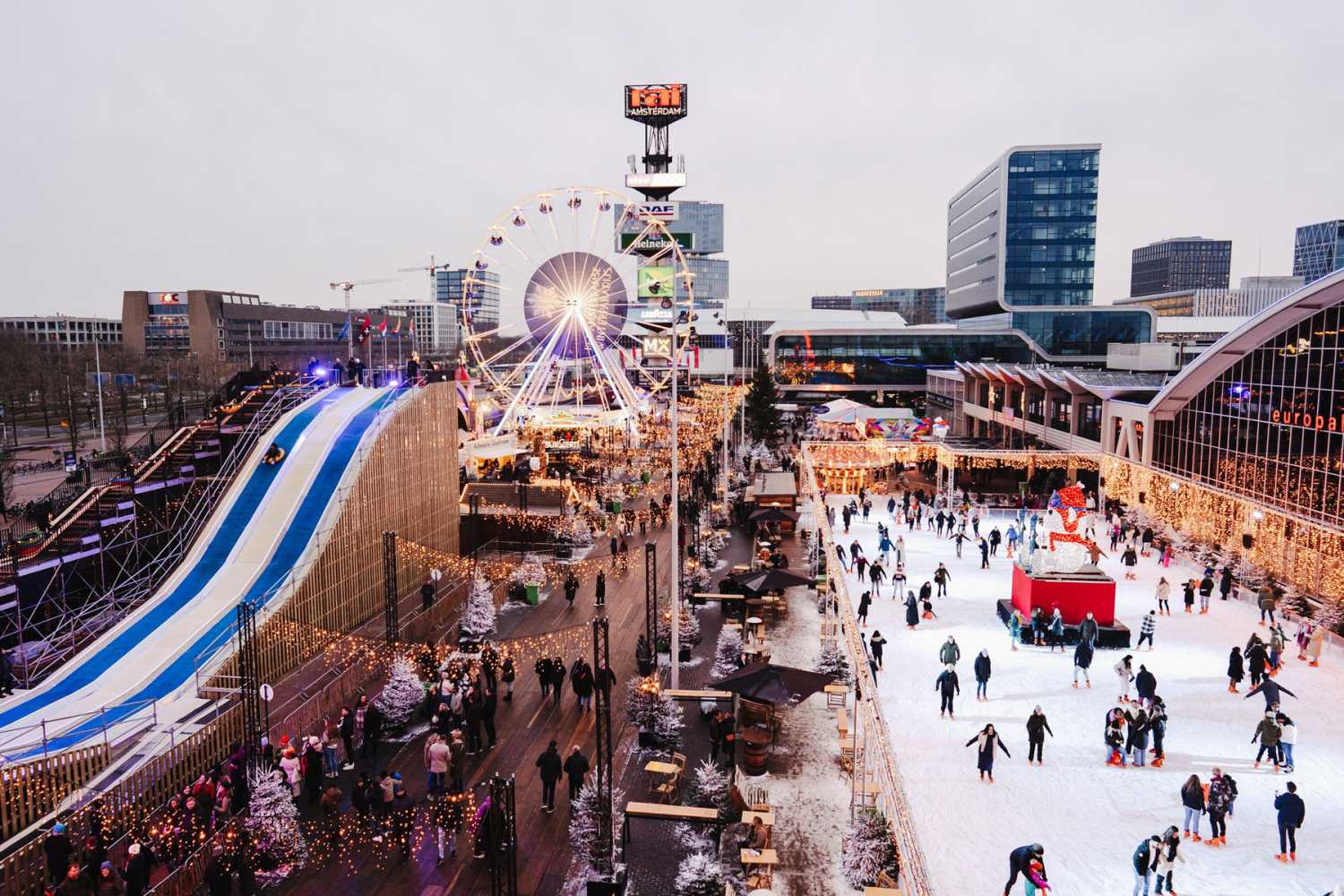 Ice-skating in Amsterdam