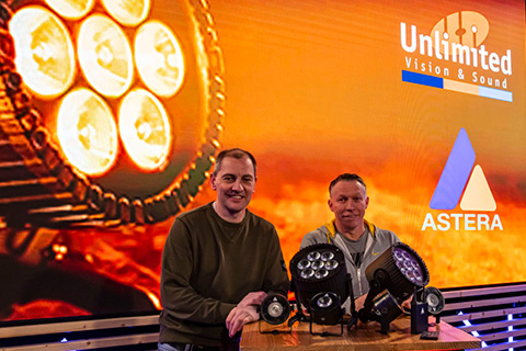 Unlimited Vision & Sound’s Pascal van Engelen (left) with operations manager John van Gaal (photo: Louise Stickland)