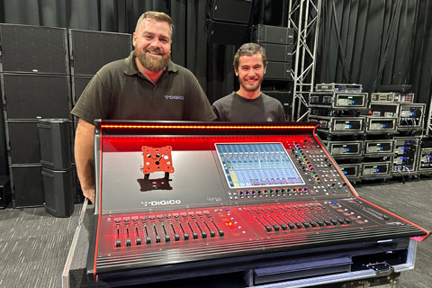 Carel du Plessis, technical manager at Sound Stylists, with Kyle Robson from DWR